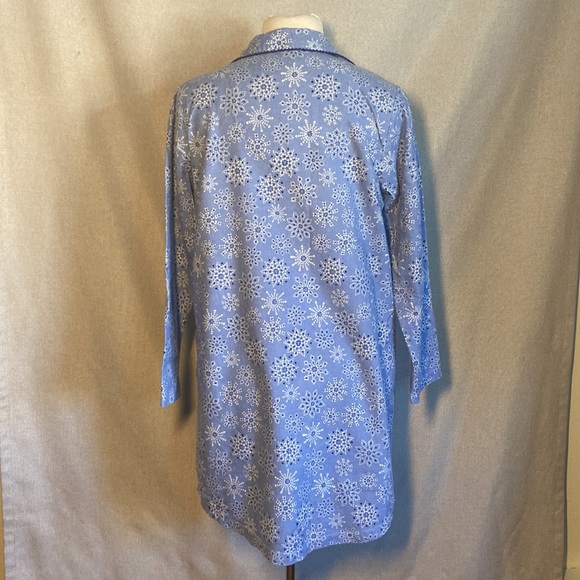 Pink K 100% cotton women’s Sleep Short Robe with long sleeves. Size M - Picture 3 of 5